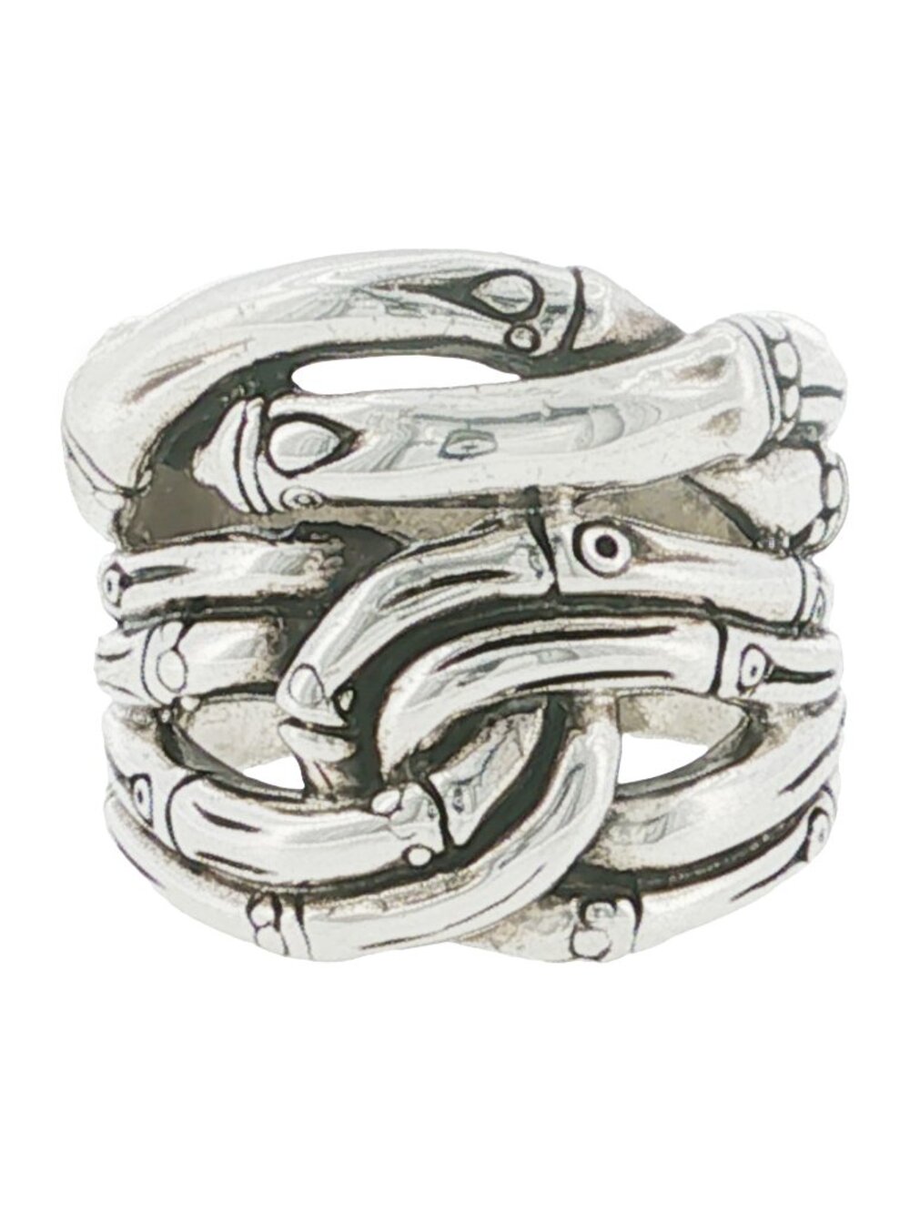 JOHN HARDY 925 Sterling Silver Bamboo Ring Size 7